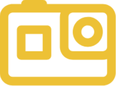 action camera finder logo orange