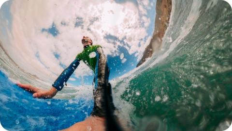 Action Camera POV Surfing Photo